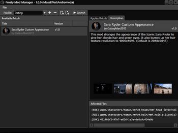 Mass Effect Andromeda frosty mod manager tutorial .